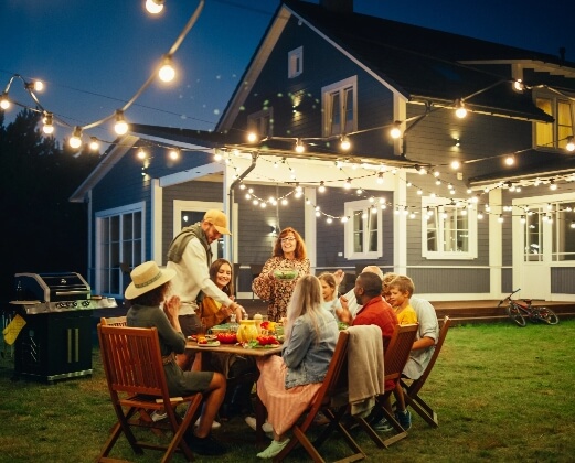Family celebrating their vacations image